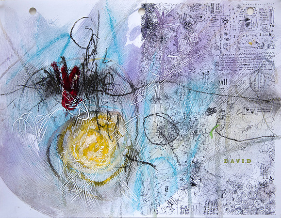 8.5 x 11, mixed media on paper