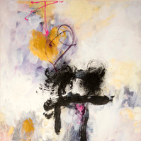 24 x 24 canvas, mixed  media